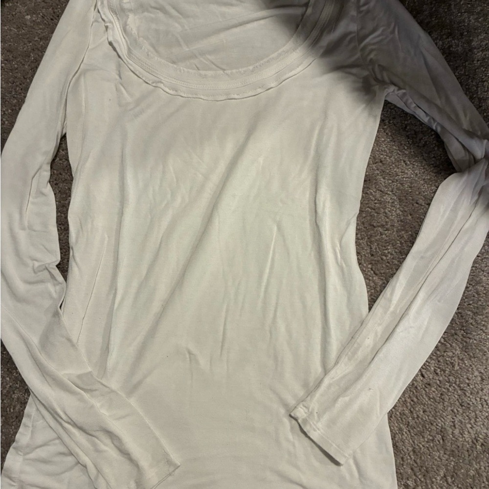 Banana Republic Cream Long Sleeve Top